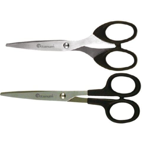 Nożyczki z czarnym uchwytem 17cm Titanum (S02019)