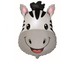 Balon foliowy FX - Zebra (głowa), pakowany 24cal Godan (B901875)