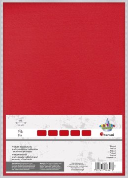 Filc Craft-Fun Series A4 kolor: czerwony 10 ark. [mm:] 210x297 Titanum (344565)