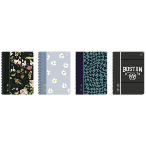 Kołozeszyt (kołonotatnik) PP z perforacją B5/100 5902277338563 B5 100k. 70g krata Interdruk