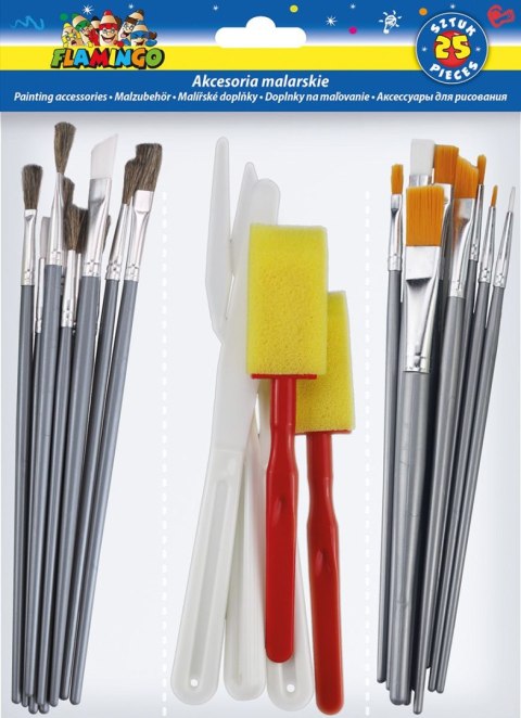 Pędzel plastikowy uchwyt Flamingo (SR-B49)