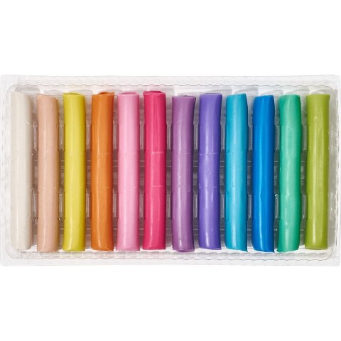 Plastelina 12 kol. pastelowa mix 200g Oxford (400178108)