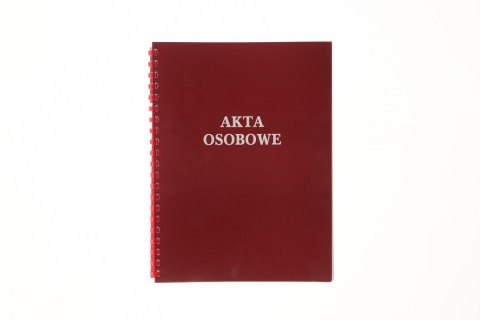 Teczka do akt osobowych zadrukowana ABCDE A4 czerwony karton pokryty folią Warta (339-096)