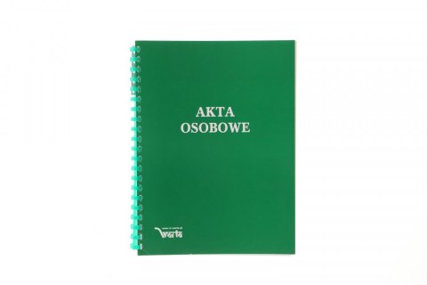 Teczka do akt osobowych zadrukowana ABCDE A4 zielony tektura Warta (339-098)