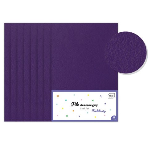 Filc fioletowy 8 szt kolor: fioletowa 8 ark. [mm:] 210x297 Interdruk (5902277338341)
