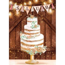 Kartka składana A5 Karnet B9 ślub tort boho Henry (5905701483006)