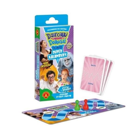 Gra planszowa SUPER KALAMBURY CIEKAWOSTKI O PRZYRODZIE - DZIECIAKI KONTRA DOROŚLI TRAVEL Alexander