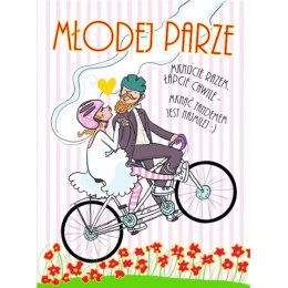 Kartka składana B6 KARNET B6 Ślub PARA NA ROWERZE Henry (5907465665308)