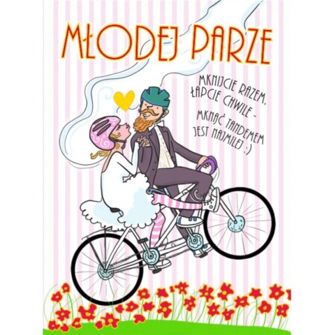 Kartka składana B6 KARNET B6 Ślub PARA NA ROWERZE Henry (5907465665308)