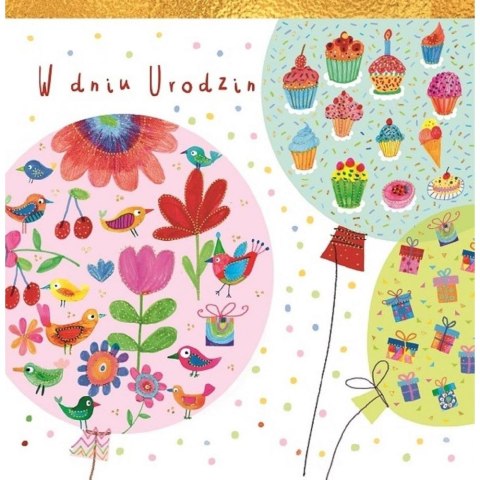 Kartka składana kw KARNET KW BALONY PATTERN Henry (5907465662772)