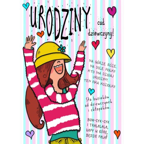 Kartka składana B6 Karnet B6 ur DZIEWCZYNA II Henry (5907465660242)