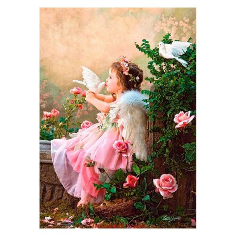 Zestaw kreatywny Diamentowa mozaika 30x40cm Dziewczynka z gołębiami Flamingo Line (TSGK79642)