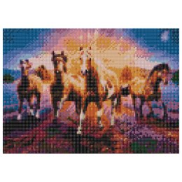 Zestaw kreatywny Diamentowa mozaika 30x40cm Konie 5 Flamingo Line (TG2265-05)