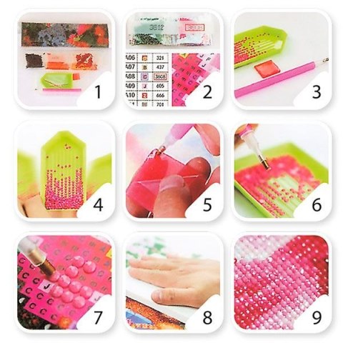 Zestaw kreatywny Diamentowa mozaika 30x40cm Konie 6 Flamingo Line (TGC83111)