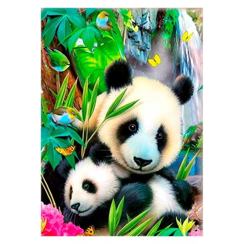 Zestaw kreatywny Diamentowa mozaika 30x40cm Panda Flamingo Line (TGC75484)