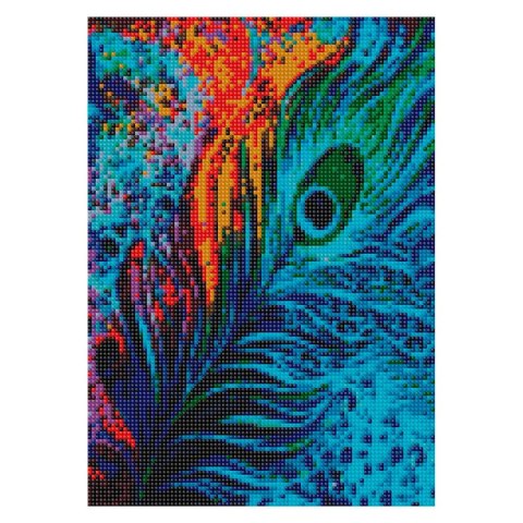 Zestaw kreatywny Diamentowa mozaika 30x40cm Pawie pióro Flamingo Line (TE1376-02)