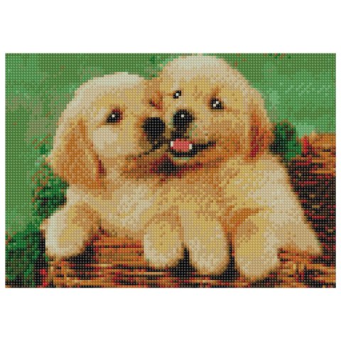 Zestaw kreatywny Diamentowa mozaika 30x40cm Psy 2 Flamingo Line (TYAB26269)