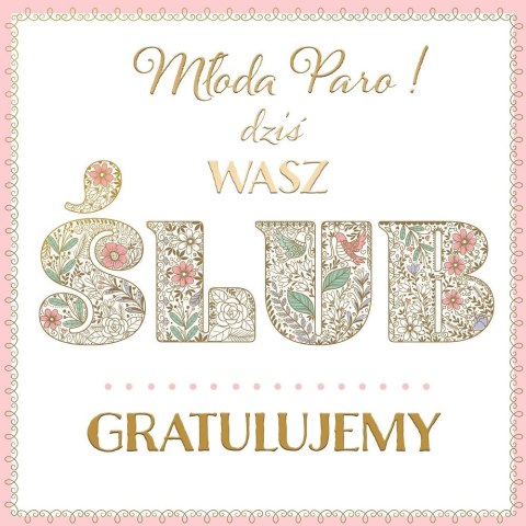 Kartka składana kw KARNET KWDU¯Y SLUB HS PATTERN Henry (5907465665001)