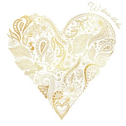 Kartka składana kw KARNET KWDU¯Y SLUB HS SERCE PATTERN Henry (5907465665261)