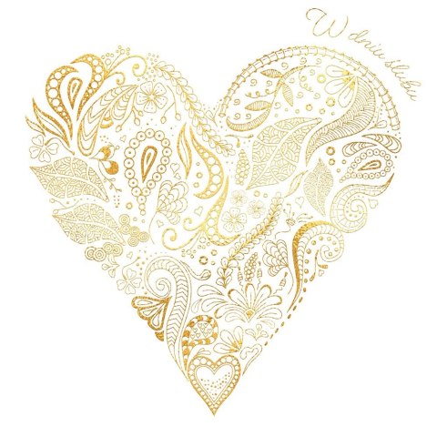 Kartka składana kw KARNET KWDU¯Y SLUB HS SERCE PATTERN Henry (5907465665261)