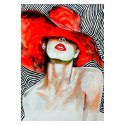 Zestaw kreatywny Diamentowa mozaika 30x40cm Kobieta w czerwonym kapeluszu Flamingo Line (TGD72669)