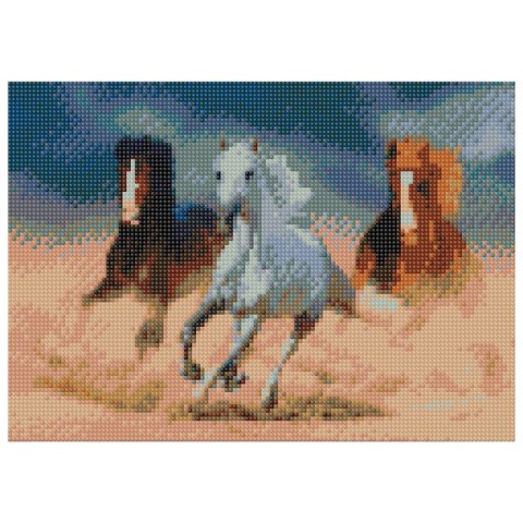 Zestaw kreatywny Diamentowa mozaika 30x40cm Konie 4 Flamingo Line (TSGK81394)