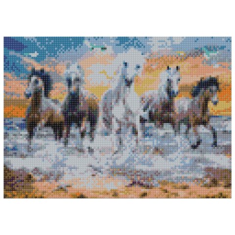 Zestaw kreatywny Diamentowa mozaika 30x40cm Konie 7 Flamingo Line (TH9104-05)