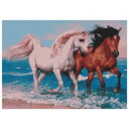 Zestaw kreatywny Diamentowa mozaika 30x40cm Konie Flamingo Line (TGD71270)