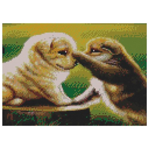 Zestaw kreatywny Diamentowa mozaika 30x40cm Psy 1 Flamingo Line (TMF1039)