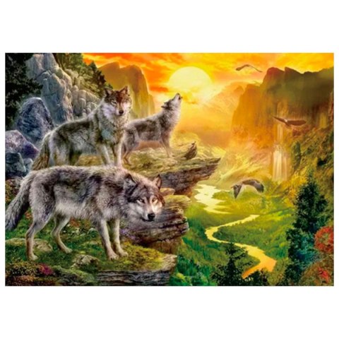 Zestaw kreatywny Diamentowa mozaika 30x40cm Wilki 2 Flamingo Line (TQ3387-04)