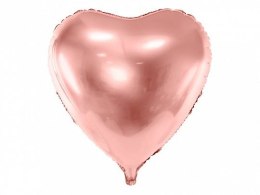 Balon foliowy Serce, 72x73cm, różowe złoto 28cal Partydeco (FB77M-019R)