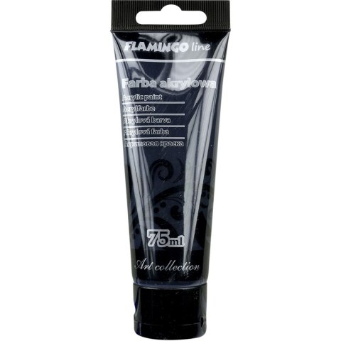 Farba akrylowa kolor: czarny 75ml Flamingo Line (099)