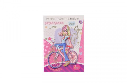 Kartka składana Urodziny Młodzieżowe Extra B6 Pol-mak (b6x)