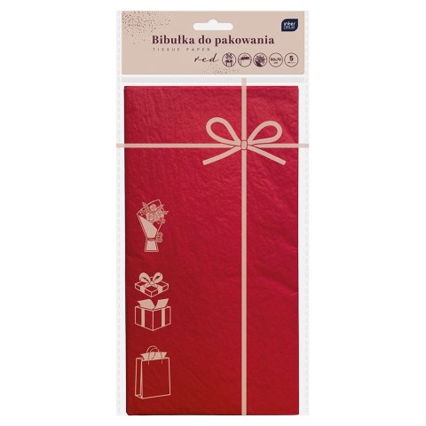 Papier pakowy Bibułka czerwony 5902277345561 [mm:] 700x500 Interdruk (50x70cm)