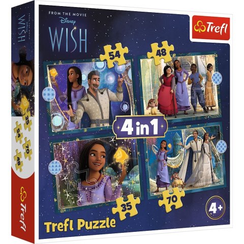 Puzzle Disney Marenia sie spełniają 4w1 el. Trefl (34649)