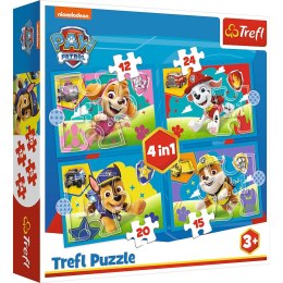 Puzzle Paw Patrol Biegnące Pieski 4w1 el. Trefl (34628)