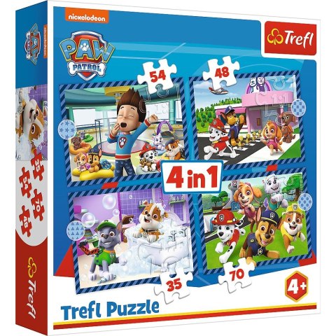 Puzzle Paw Patrol Psie sprawy 4w1 el. Trefl (34650)