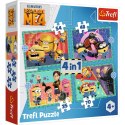 Puzzle Zwariowane Minionki 4w1 el. Trefl (34648)