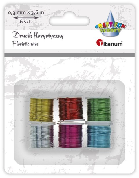 Drucik Craft-Fun Series florystyczny 6szt/0,3mmx3,6m kolor: mix 3,6 m Titanum