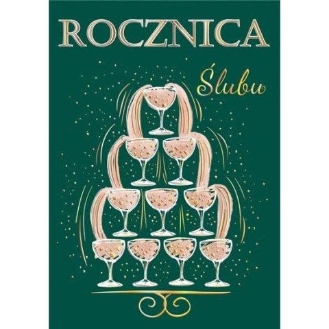 Kartka składana Karnet A5 ROCZNICA ŚLUBU fONTANNA A5 Henry (5905701483723)