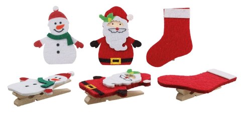 Ozdoba drewniana Craft-Fun Series klamerki Boże Narodzenie Titanum (23BR1218-7)