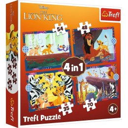 Puzzle Król Lew 4w1 el. Trefl (34653)