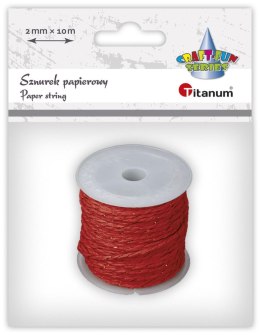 Sznurek Craft-Fun Series papierowy 10m Titanum (24BR0201-15（czerwony))