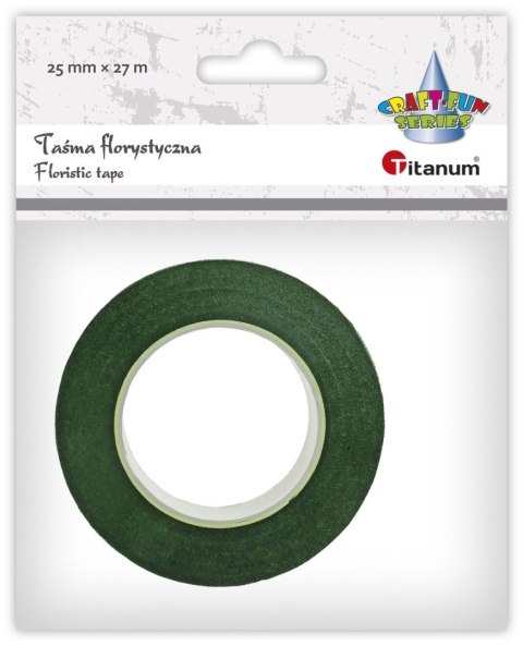 Taśma specjalnego przeznaczenia Craft-Fun Series taśma florystyczna 25x27 [mm x m] zielony Titanum