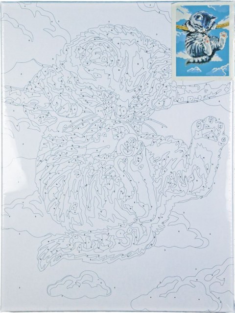 Zestaw kreatywny Malowanie po numerach 30x40cm Kotek Flamingo Line (FC226)