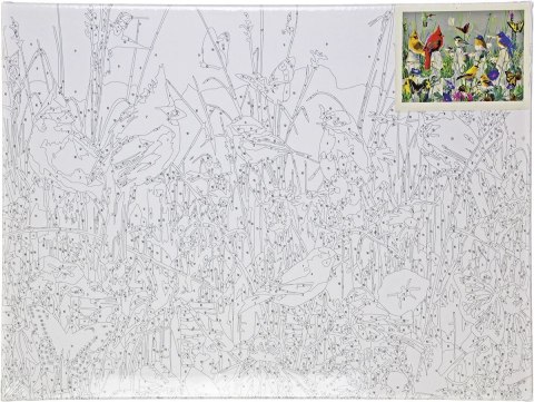 Zestaw kreatywny Malowanie po numerach 30x40cm Ptaszki Flamingo Line (FSY180)