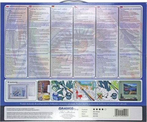 Zestaw kreatywny Malowanie po numerach 40x50cm Bukiet Flamingo Line (FSY222)