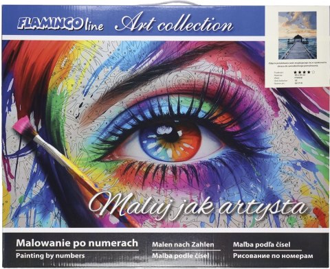 Zestaw kreatywny Malowanie po numerach 40x50cm Pomost nad morzem Flamingo Line (fyh036)