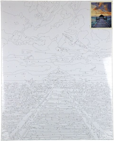 Zestaw kreatywny Malowanie po numerach 40x50cm Pomost nad morzem Flamingo Line (fyh036)