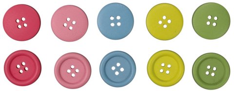 Guziki Craft-Fun Series plastikowe okrągłe 25mm mix 25 szt Titanum